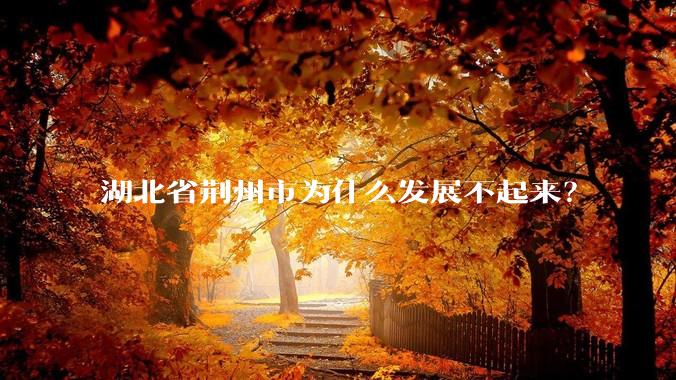 湖北省荆州市为什么发展不起来？